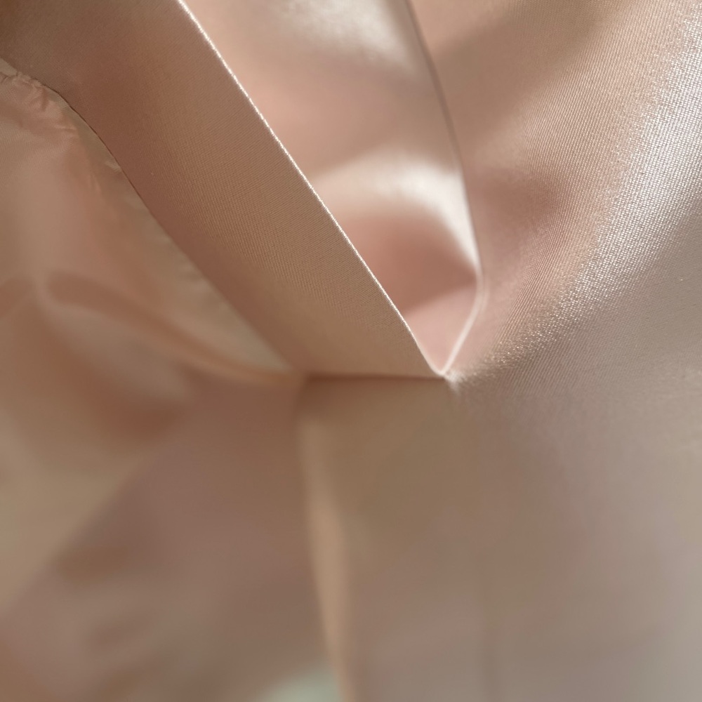 Teri Jon by Rickie Freeman Blush Pink Cocktail Formal Satin 2-Piece Suit 12 - Picture 10 of 13